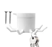 Générique Kitchen Utensil Hanger, Under Cabinet Rotating Hook Rack 4.33x1.81x1.81 inches, Space-Saving Spoon Spatula Holder, Multi-Use Hanging Storage for Cooking Tools Towels Keys Bedroom