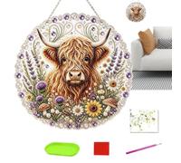 Générique Kits Adults Handmade Sparkling Animal Flower Window Ornament | high value good qualtyy Pearl Art Painting Kit for Adult Home Office Window Wall Living Room Bedroom