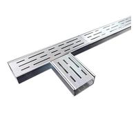 Générique Kits de caniveaux de Drainage Robustes en Acier Inoxydable pour Cour, Ensemble de caniveaux de Drainage Minces avec Grille Amovible pour Les orages, 10 cm x 5 c