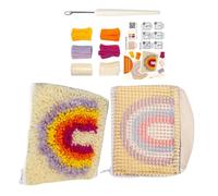 Générique Kits de Crochet à Bouclettes pour - Set d'Accessoires de Crochet avec Trousse à Crayons | Accessoires pour Artisanat du Tissage au - Pour Adolescents Adultes Maison Atelier Loisirs Créatifs