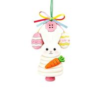 Générique Kits de Décoration en Boutons - Décoration d'Intérieur Amusante Lapin de Pâques,Activité Créative Carotte Décorative avec Boutons,pour Filles Garçons Porte Mur Vitrine Chambre Salon