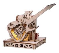 Générique Kits de Modèles en Bois 3D, Boîte à Musique Guitare Transmission Mécanique Modèle en Bois à Construire pour Adultes, Décoration Intérieure (150 pièces)