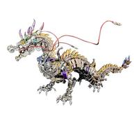 Générique Kits de modèles métalliques 3D - Dragon avec Puzzle métallique mécanique 3D à Assembler soi-même, Casse-tête, Jouets pour Adolescents et garçons, Kits de Bricolage, décoration intérieure