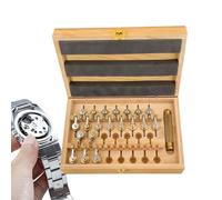 Générique Kits Et Outils De Réparation - Kit Réparation Montres Professionnel avec Remontoir De Barillet, 20 Modèles Inclus | Outil Horloger pour Entretien Montres & Horloges, Coffret Bois