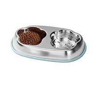 Générique Kitten Dish - Metal Feeding Station, Puppy Water Bowl, Raised Rubber Base, Whisper Quiet Eating Experience, Premium Pet Supplies Category, Silver Texture Finish for Indoor