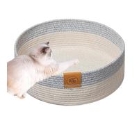 Générique Kitten Sleeping Basket, Indoor Cat Bed, Rope Scratcher Bed, Soft and Sturdy Kitten Sleeping Basket Bed with Cotton Rope Scratcher for Cats, Ideal for Napping and Scratching