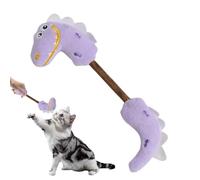 Générique Kitten Teething Toys, Little Dinosaur Plush Cat Toy, Interactive Puzzle with Bells, Pet Chew Ball and Teething Sticks, Indoor Entertainment for Cats, Soft Durable Plush for Playtime