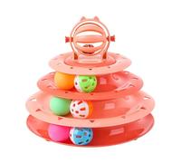 Générique Kitten Turntable Ball, Pet Exercise Toys, Portable Pets Turning Balls Toys 4 Tier Towers, Interactive Mental Exercises, Cats Plaything Tower for Bedroom, Balcony
