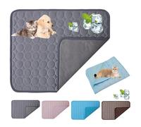 Générique Kittra Cooling Mat for Cats, Cool and Healthy Cooling Bed for Cats, 3 Layer System Instant Cool Non Slip Kittra Pad Protect Your Pet from Silent Heat Danger (Grey, M)