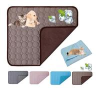 Générique Kittra Cooling Mat for Cats, Cool and Healthy Cooling Bed for Cats, 3 Layer System Instant Cool Non Slip Kittra Pad Protect Your Pet from Silent Heat Danger (Brown, L)