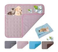 Générique Kittra Cooling Mat for Cats, Cool and Healthy Cooling Bed for Cats, 3 Layer System Instant Cool Non Slip Kittra Pad Protect Your Pet from Silent Heat Danger (Pink, XL)