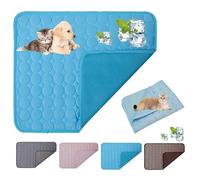 Générique Kittra Cooling Mat for Cats, Cool and Healthy Cooling Bed for Cats, 3 Layer System Instant Cool Non Slip Kittra Pad Protect Your Pet from Silent Heat Danger (Blue, L)