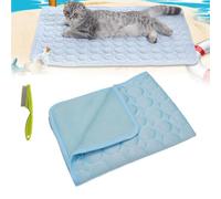 Générique Kittra Cooling Mat for Cats, Cooling Mat Indoor, 3 Layer System Instant Cool, Comfortable and Breathable Cooling Bed for Cats, Protects from Heat (Light Blue,Medium)