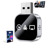 Générique Kivont 3 in 1 Adapter, Kivont 3-in-1 Car Adapter (2026 Model), with 2.4/5GHz WiFi and Bluetooth 5.0, Plug and Play for iPhone and Android (Silver,for Android)