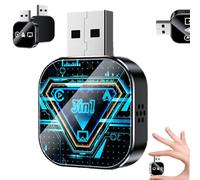 Générique Kivont 3 in 1 Adapter, Kivont 3 in 1 Car Adapter, 2026 Upgrade 3-in-1 Wireless Adapters, Plug and Play, Stable Connection & No Latency, for All Systems (Tech for iphone)