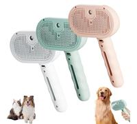 Générique Kivori Pet Grooming Brush Steamer, Pet Spray Hair Removal Comb, All in One Pet Grooming Comb with Water Tank & Release Button, Pets Steam Brush (Mix*3)