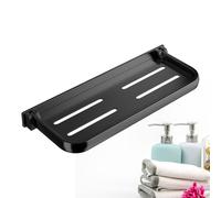 Générique Klappbares Wandregal Bad - 30cm Aluminium Ablage, Selbstklebend Ohne Bohren Dusche, Wohnwagen Zubehör Organizer, Faltbar Küche Gewürzhalter Halterung | Für RV WC