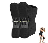 Générique Knee Assistive Device, Knee Booster Brace Joint Support Spring Stabilizer, Power Joint Support Knee Pads Protector (Black)