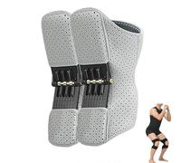 Générique Knee Assistive Device, Knee Booster Brace Joint Support Spring Stabilizer, Power Joint Support Knee Pads Protector (Gray)