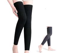 Générique Knee Brace,Self-Heating Knee Pads for Men and Women,Elastic Cotton Leg Warmers,Soft Faux Cashmere Thermal Warming Knees Pads (Gray, XXL)