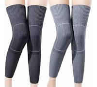 Générique Knee Brace,Self-Heating Knee Pads for Men and Women,Elastic Cotton Leg Warmers,Soft Faux Cashmere Thermal Warming Knees Pads (2A, L)