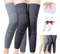Générique Knee Brace,Self-Heating Knee Pads for Men and Women, Soft and Warm Faux Cashmere Knee Pads, Sports and Daily Wear (2Sets/A,L)
