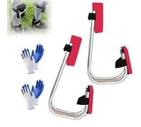 Générique Knee Seat for Gardening, Kneeling Device for Gardening, Farm Work, Ankle Support, Durable Thick Kneeling Pad & Galvanized Steel, Strap on Kneeler Device for Garden (Red*2)
