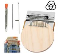 Générique Knit Patch Looms Kit,Mini Portable Patch Darning Looms Kit,Wooden Quickly Sewing Repair Patchwork Weaving Tool Set for Beginners,Small DIY Weaving Art Craft (21 Hooks)