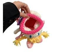 Générique Knitted Sausage Mouth Bag 15x31cm Handmade Cute Shoulder Bag With Strap, Stylish Knitted Design, Lightweight Handbag For Mobile Phone, Keys, Cards, And Small Essentials, Casual Daily Use