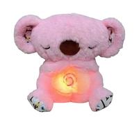 Générique Koala Qui Respire pour Adulte, 2026 Peluche Lumineuse avec Musique et Lumière Douce sur Le Ventre, Compagnon de Sommeil Idéal pour Soulager l'Anxiété (Rose2)