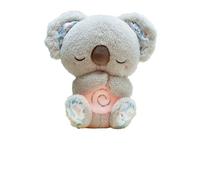 Générique Koala Qui Respire pour Adulte - Peluche Lumineuse avec Musique Apaisante et Lumière Douce sur Le Ventre, Compagnon de Sommeil Anti-Stress Idéal pour Soulager l'Anxiété (Gris)