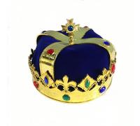 Générique Königskrone - Gold Königscopter pour les et les adultes | Royal Birthday Carnival Hat Prop | Accessoires de cosplay de la couronne bleue rouge vintage | & Krone pour le carnaval d