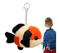 Générique Koi Fish Plush Keychain - Cute Carp Key Ring | Good Luck Bag Charm Pendant | Soft Japanese Koi Keychain Purse Decoration, for Women Girls