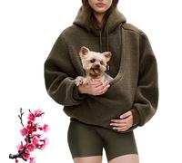 Générique Kokopaws Pet Sling Hoodie, Womens Pet Pouch Hoodies, Carrier Warm Soft Fleece Pocket, for Small and Cats (Brown,Grand)