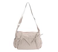 Générique Korean Style Plaid Casual Shoulder Bag, Cotton Quilted Fabric, Lightweight Checkered Crossbody Bag with Adjustable Strap