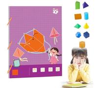 Générique Koyoata Pull String 3D Geometry Learning Book, 3D Geometry Learning Book, Geometry for Beginners with 9/12/15 Solids Geometric Models, Safe Braided Rope Design (9models)