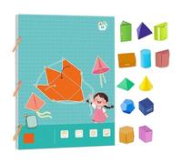 Générique Koyoata Pull String 3D Geometry Learning Book - Boutiquefortun Toy with 9/12/15 Solids for Kids Ages 5-8,8-12,Safe Braided Rope Design, Teach Volume & Surface Area Formulas (12-Models)