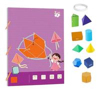 Générique Koyoata Pull String 3D Geometry Learning Book - Boutiquefortun Toy with 9/12/15 Solids for Kids Ages 5-8,8-12,Safe Braided Rope Design, Teach Volume & Surface Area Formulas (9-Models)