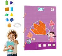 Générique Koyoata Pull String 3D Geometry Learning Book - DIY 3D Geometry Learnings Book Toy with 9/12/15 Models, Adhesive Braided Rope Design for Safe Hands-on Math Exploration (9 Model)