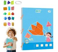 Générique Koyoata Pull String 3D Geometry Learning Book - DIY 3D Geometry Learnings Book Toy with 9/12/15 Models, Adhesive Braided Rope Design for Safe Hands-on Math Exploration (15 Model)