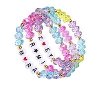 Générique Kp0p Démon Hunters Verre Bracelet Perles Ajustable Set 3 Pièces Taille Libre Style Minimaliste Pour Hommes Femmes Jeunes Cadeau Anniversaire Noël