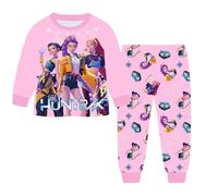Générique Kpop D-Demon H-Hunters Filles Pyjamas Ensembles de Pyjama Enfants Manches Longues Coton vêtements Nuit avec des Motifs Exquis Pyjamas Ensemble 2 pièces pour Garçons et Filles 2-10 Ans