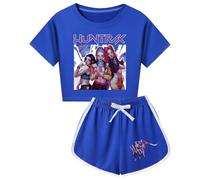 Générique Kpop D-Demon H-Hunters Huntrix Huntr/X Ensemble 2 pièces survêtement pour enfants T-shirt et pantalon Tenue d'été Imprimés Survêtement pour garçons et filles T-shirt et Pantalon Survêtement