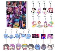 Générique Kpop DDemon HHunters Calendrier de l'Avent 2025 avec 24 Porte-clés et Jouets à Collectionner décorations Cadeaux pour garçons Filles Adolescents 24pc Adorable Porte-clés Huntrix Calendrier