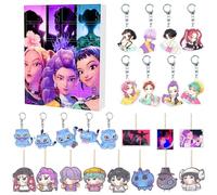 Générique Kpop DDemon HHunters Calendrier de l'Avent 2025 avec 24 Porte-clés et Jouets à Collectionner décorations Cadeaux pour garçons Filles Adolescents 24pc Adorable Porte-clés Huntrix Calendrier