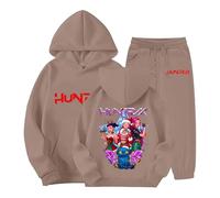 Générique Kpop Hunters Survêtement de Noël Fille Ensemble 2 Pièces Vintage Y2K Hoodie Pantalon et Haut Sweats à Capuche Jogging Vêtements Imprimés Huntri/X Sportswear