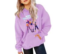 Générique Kpop Hunters Sweat à Capuche Enfants Fille Imprimés Huntri/X Huntr/X Sweatshirt à Manches Longues Vintage Y2K Hip Pop Hoodie Décontractés Ample Hauts (01-1-Purple, 7-9 Years)