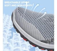 Générique Kühlung Komfort Sneaker für Männer, Sommer atmungsaktive Mesh Slip-on Casual Sports Wanderschuhe, orthopädische Wanderschuhe mit Anti-Rutschsohlen (Blue,46)