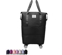 Générique Kulken Travel Bag with Wheels, 2025 New Large Capacity Travel Bag - Tote with Storage Space (Black)