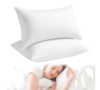 Générique Kuyami Quality Pillow Set of 2 - Star Luxury Breathable Cool Pillows for Neck Support, Ergonomic Fluffy Design for Side/Back/Stomach Sleepers (2PCS,M 18x27)